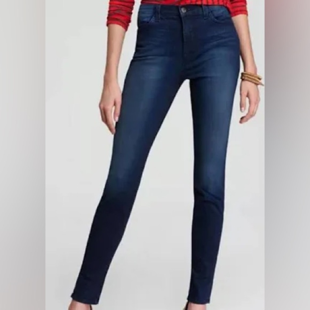 J Brand High-Waisted Dark Wash Classic Stretch Skinny Jeans